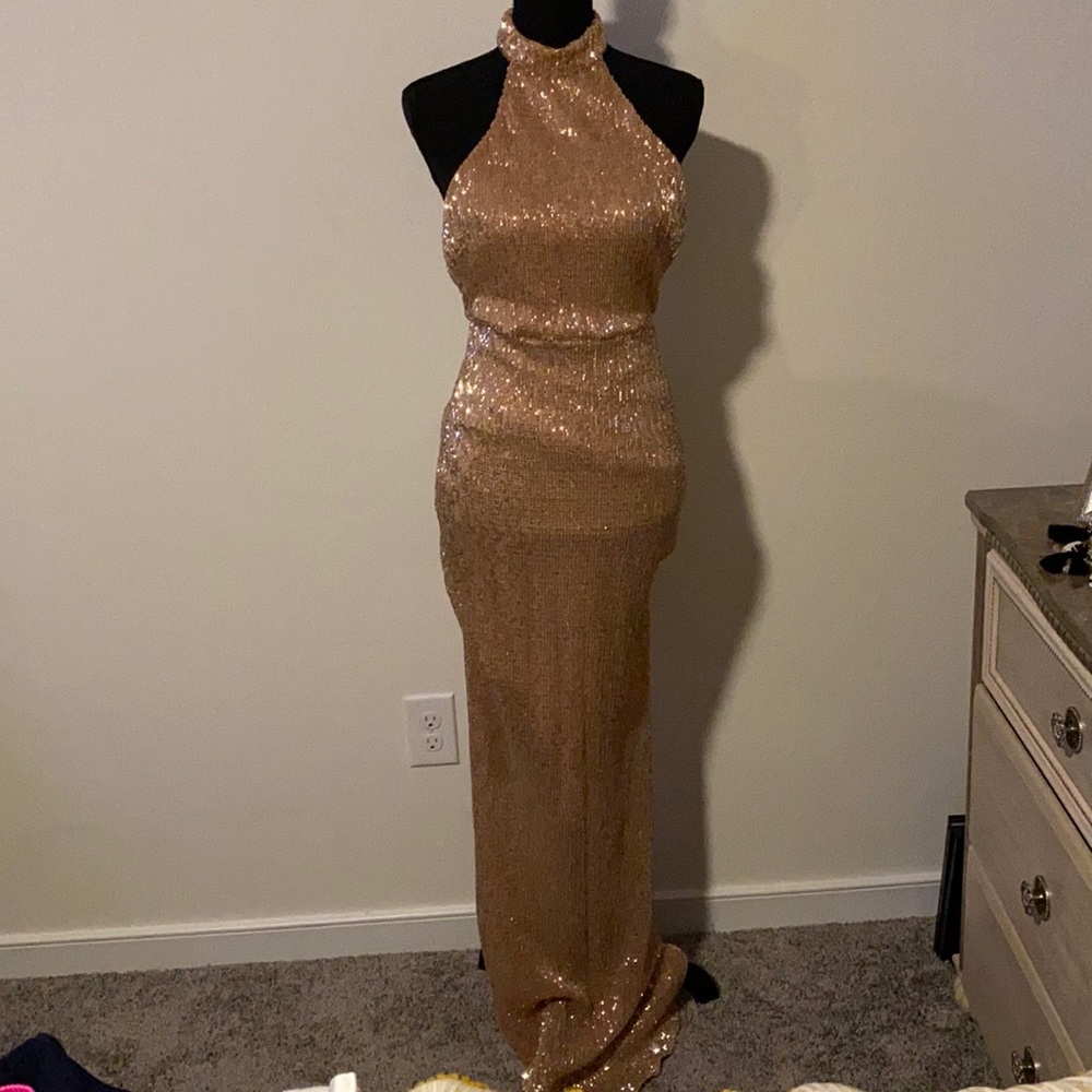 Gold Sequin Dress
